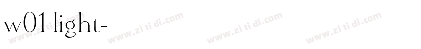 w01 light字体转换